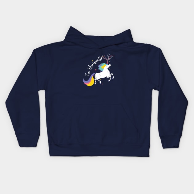 UU, Unique Unicorn Kids Hoodie by emma17